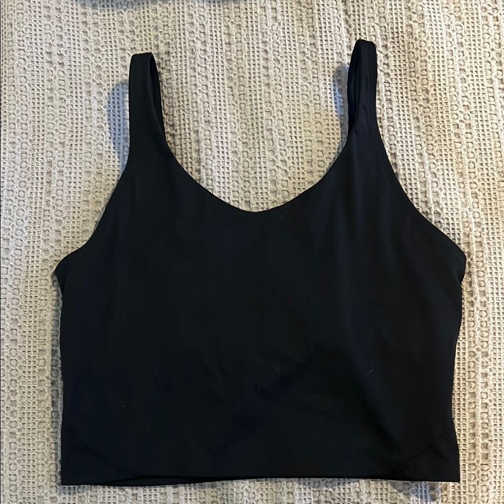 Black Athletic Crop Top